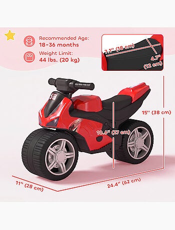 Draisienne moto de course larges roues effets sonores