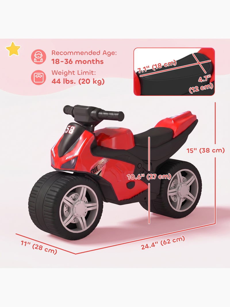Draisienne moto de course larges roues effets sonores Rouge - Kiabi