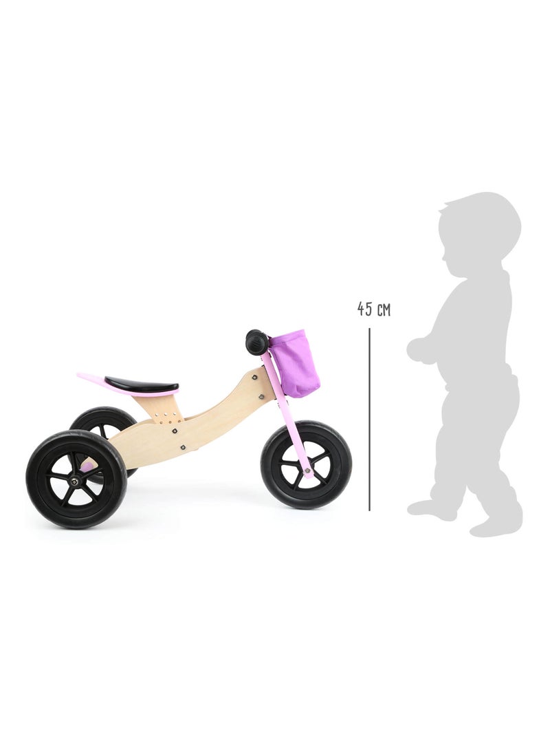 Draisienne Tricycle 2 en 1 Maxi Rose - Kiabi