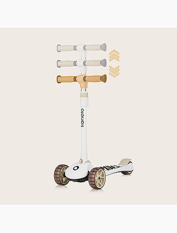 Draisienne trottinette et Casque LIONELO Franky - Roues éclairées - Jusqu’à 50 kg - Panier