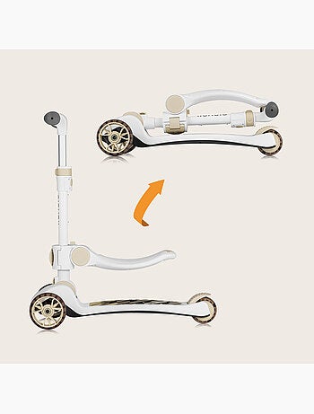 Draisienne trottinette et Casque LIONELO Franky - Roues éclairées - Jusqu’à 50 kg - Panier