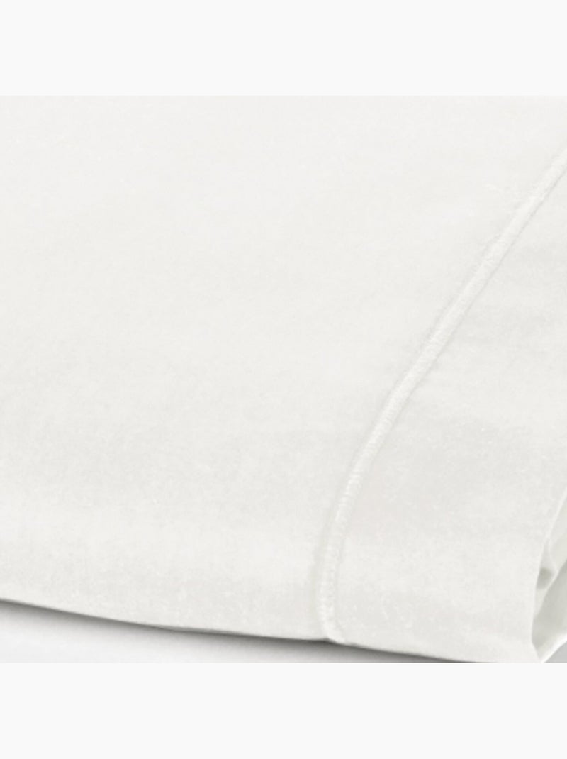 Drap 2 Pers 240x300 De Coton-bambou - Bambou Blanc Blanc - Kiabi