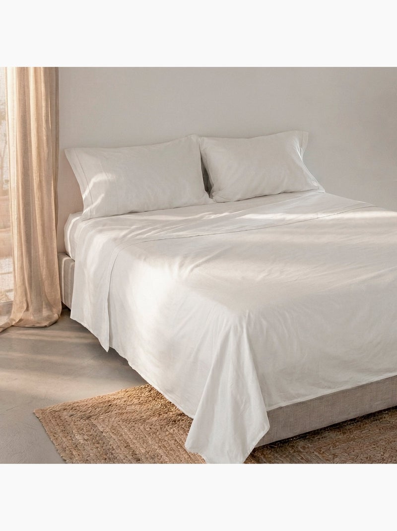Drap Basic 200 tc "Happyfriday" Blanc - Kiabi