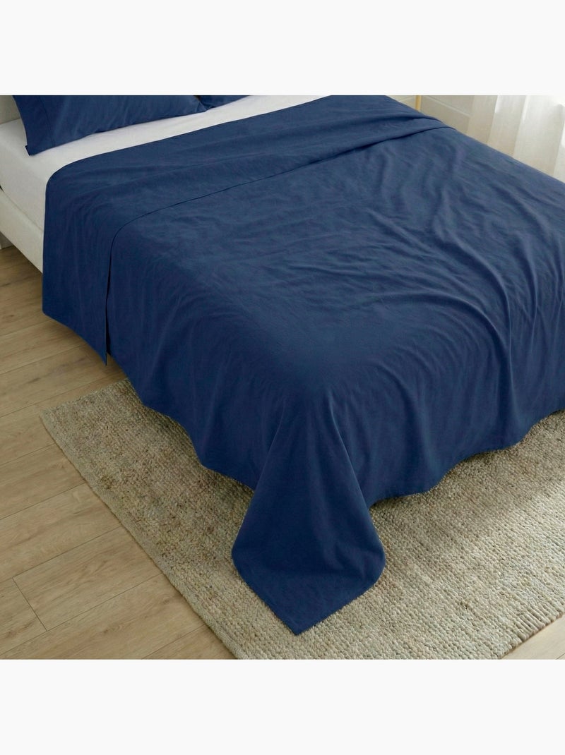 Drap Basic "Happyfriday" Bleu marine - Kiabi