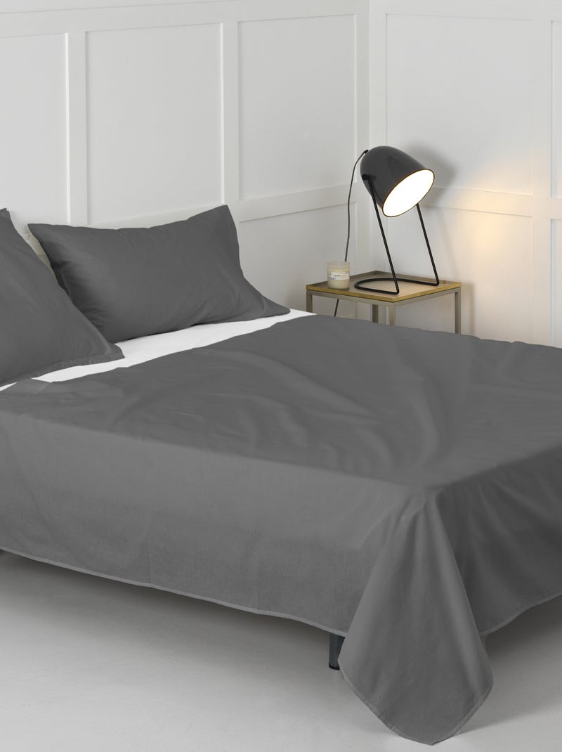Drap Basic "Happyfriday" Gris foncé - Kiabi