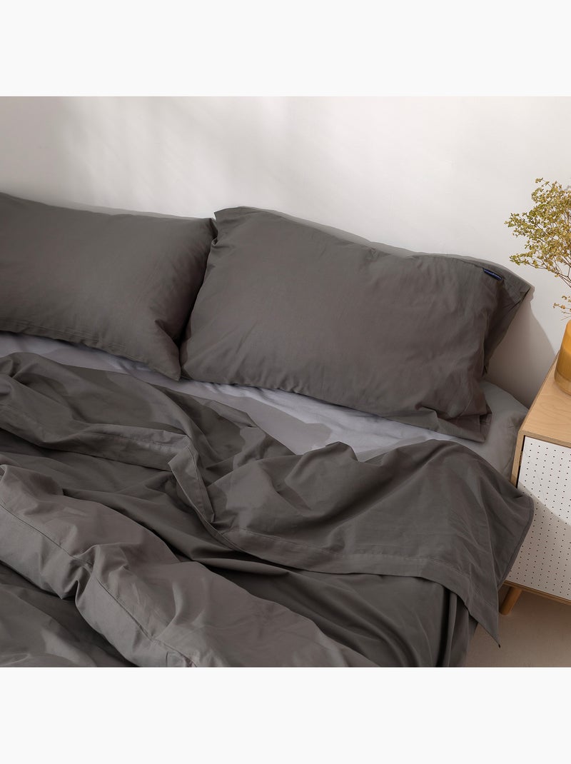 Drap Basic "Happyfriday" Gris foncé - Kiabi