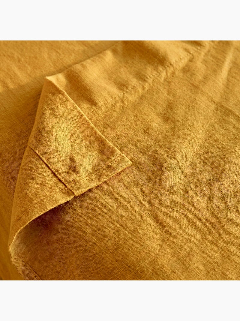 Drap Basic "Happyfriday" Moutarde - Kiabi