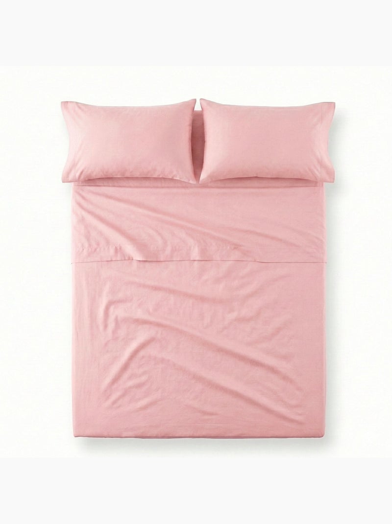 Drap Basic "Happyfriday" Rose pâle - Kiabi