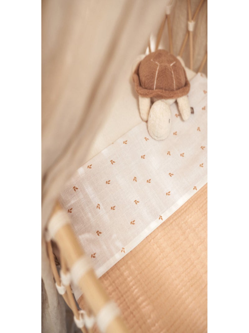 Drap berceau en coton Harvest Jollein Rose - Kiabi