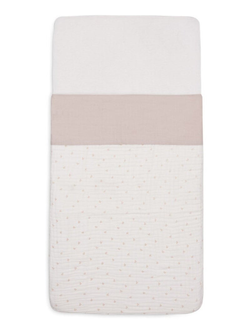 Drap berceau en coton Slub Beige - Kiabi