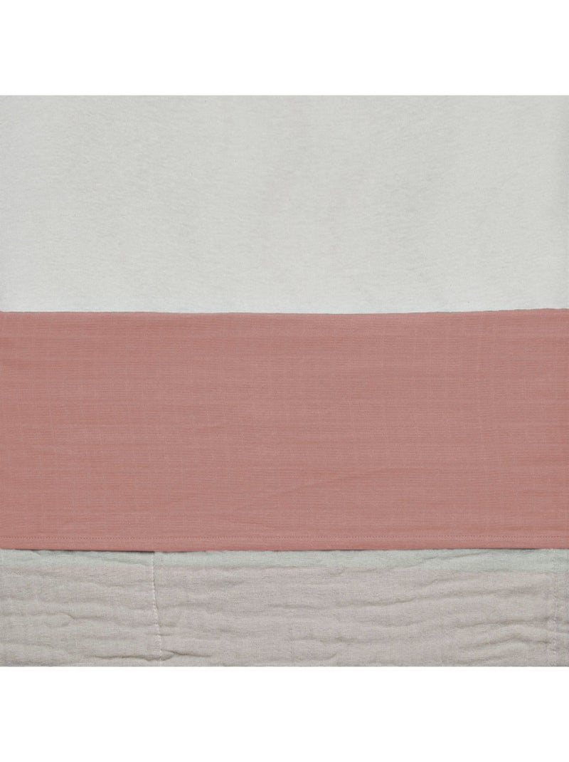 Drap berceau en coton Wrinkled Jollein Rose - Kiabi