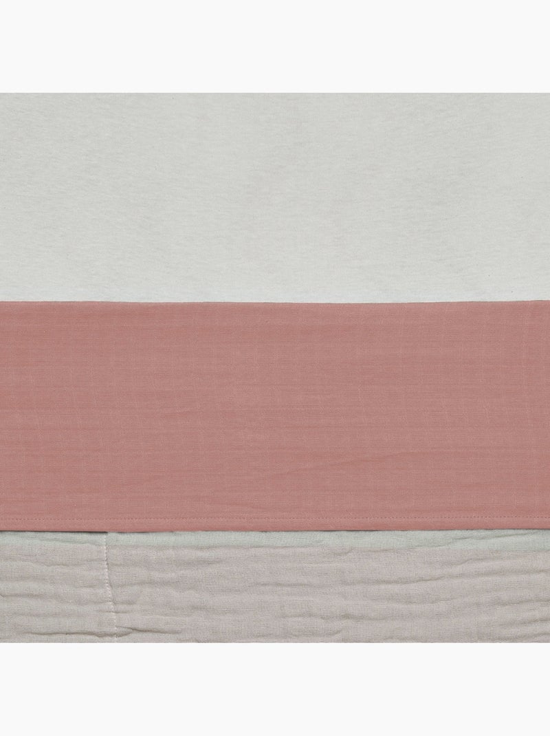 Drap berceau en coton Wrinkled Jollein Rose - Kiabi