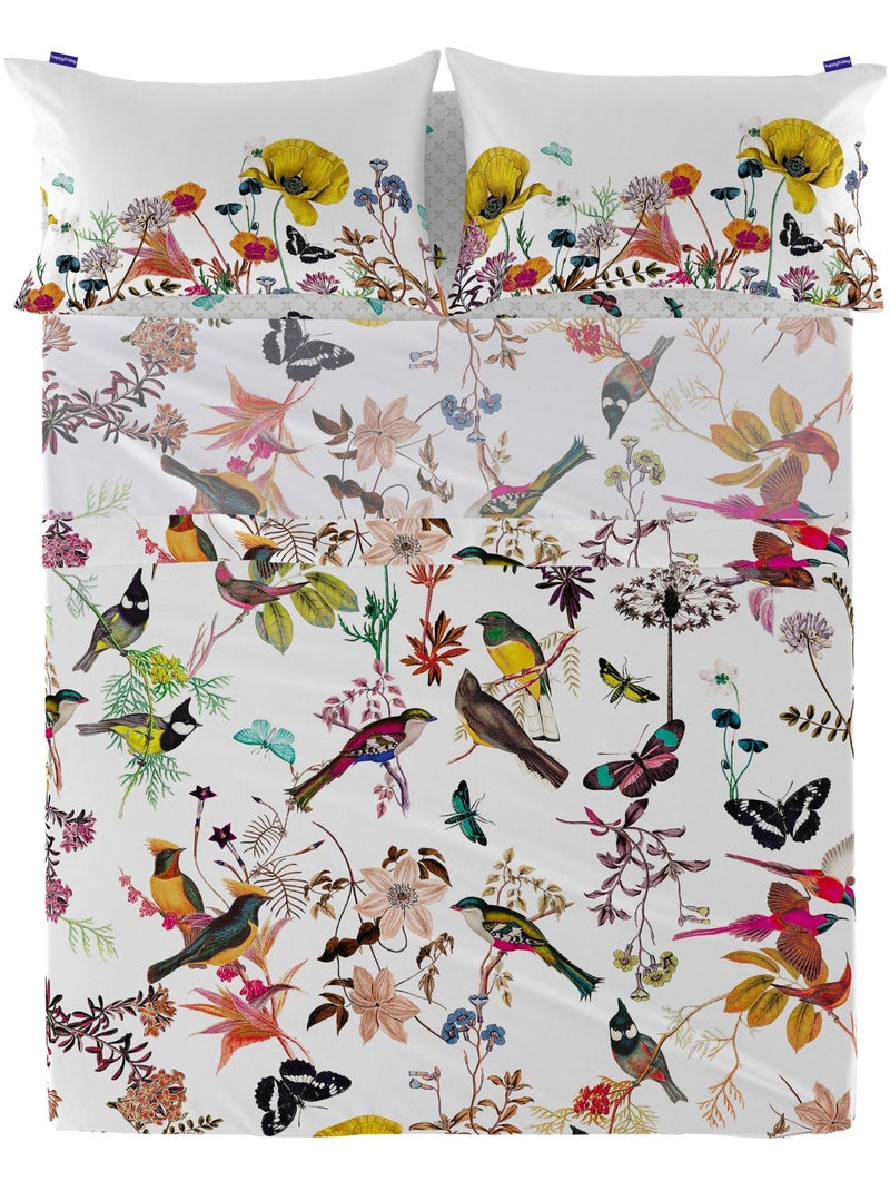 Drap Birds of paradise "Happyfriday" Blanc - Kiabi