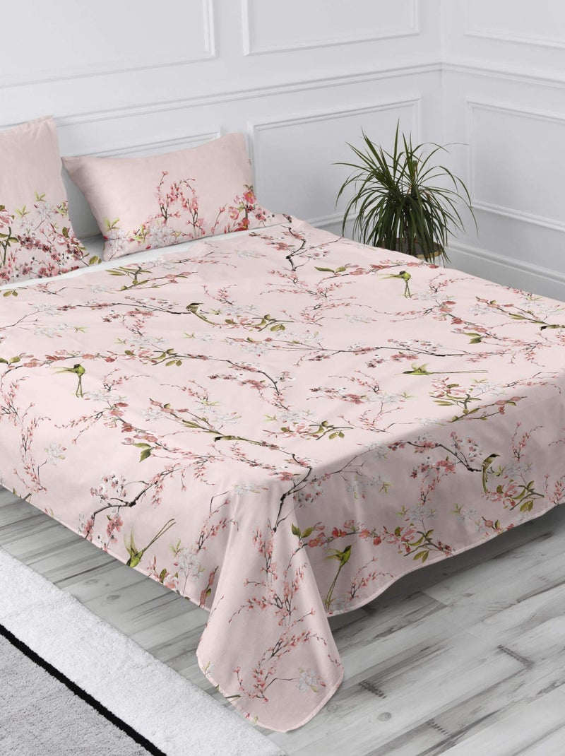 Drap Chinoiserie rose "Happyfriday" Blanc - Kiabi