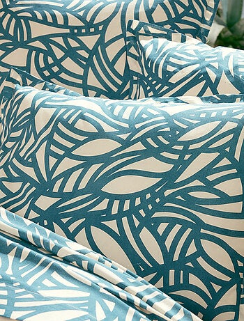 Drap coton végétal géométrique