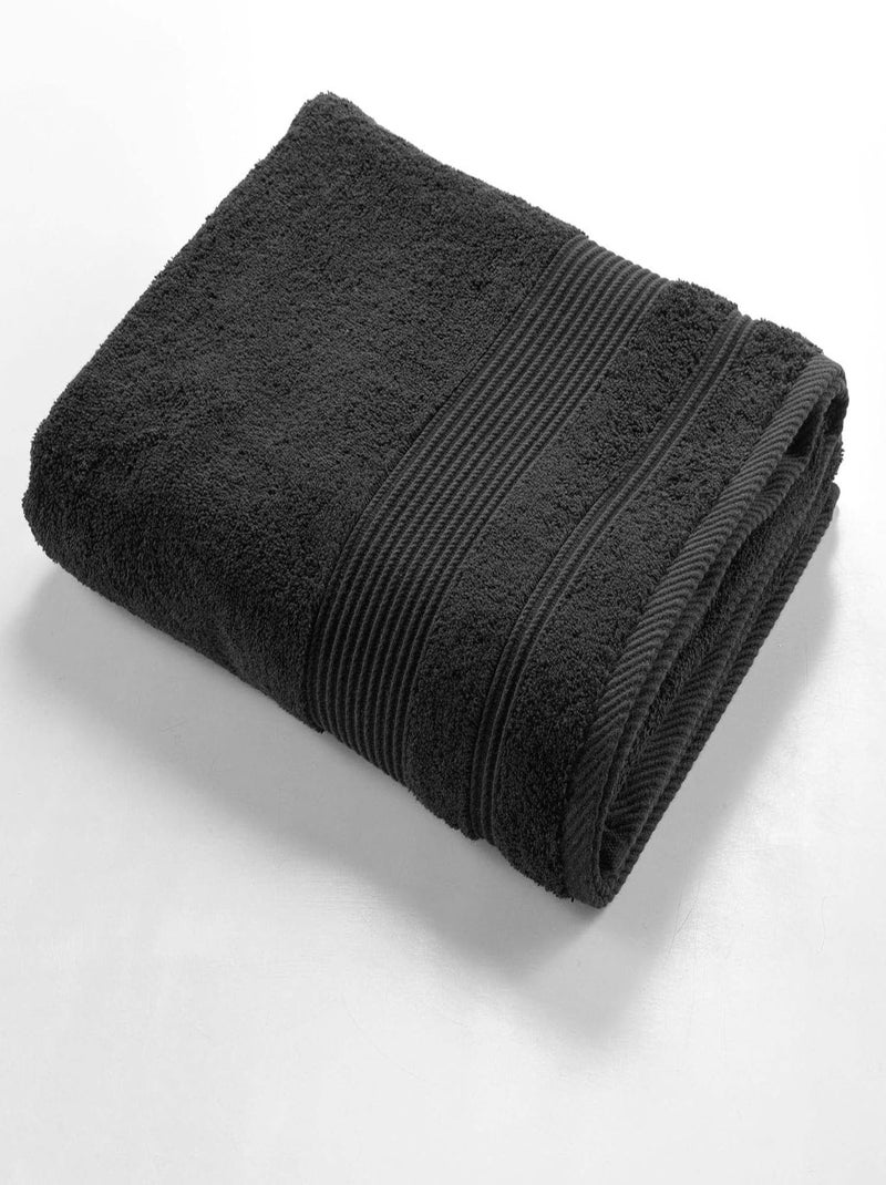 Drap de Bain - 100% Coton Noir - Kiabi