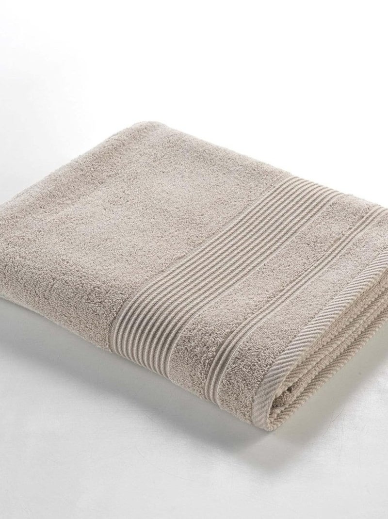 Drap de Bain  - 100% Coton Taupe - Kiabi