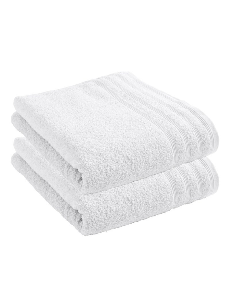 Drap de bain - Coton Pur - 100% Coton Blanc - Kiabi
