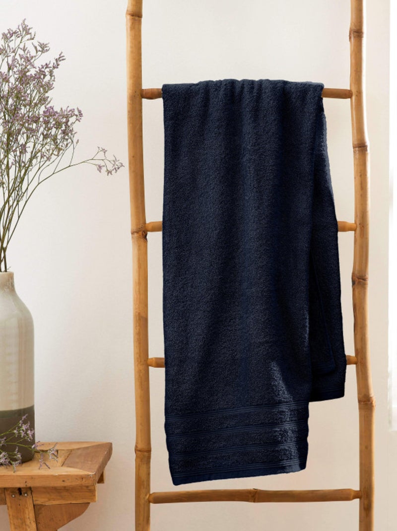 Drap de bain - Coton Pur - 100% Coton Bleu nuit - Kiabi