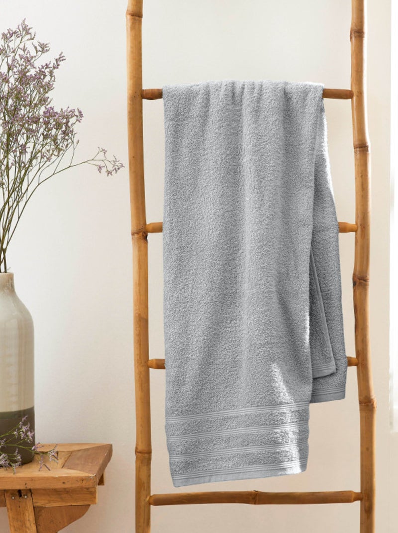Drap de bain - Coton Pur - 100% Coton Gris perle - Kiabi