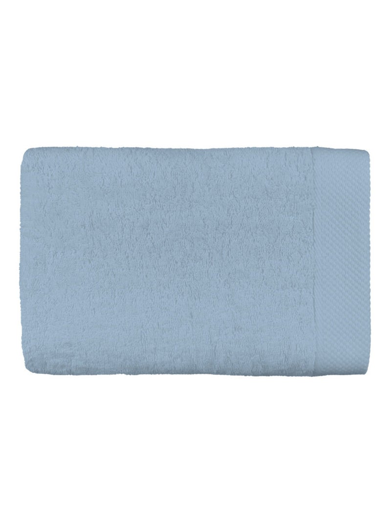 Drap de bain - Coton Pur - 100% Coton peigné longues fibres Bleu ciel - Kiabi