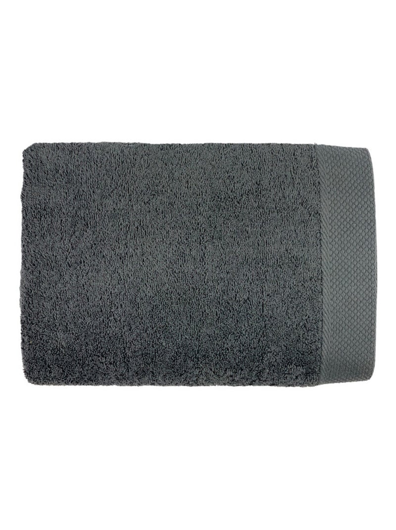 Drap de bain - Coton Pur - 100% Coton peigné longues fibres gris anthracite - Kiabi