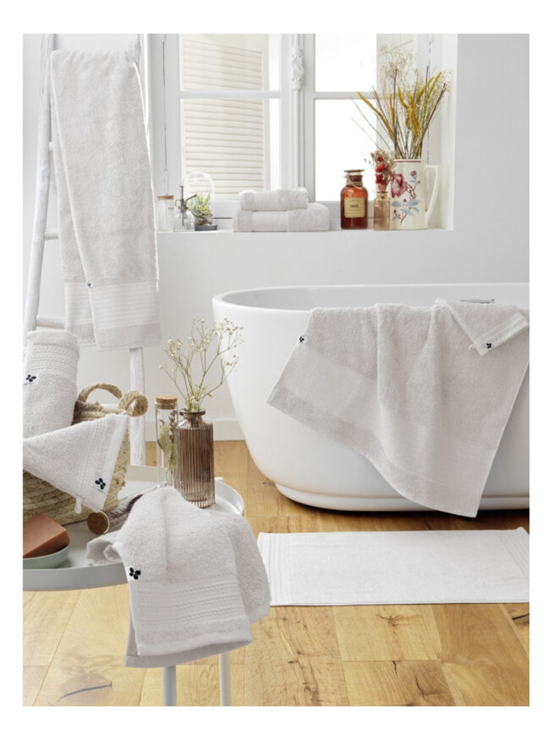 Drap de bain - L'effet papillon - 100% Coton Bio Blanc Perlé - Kiabi