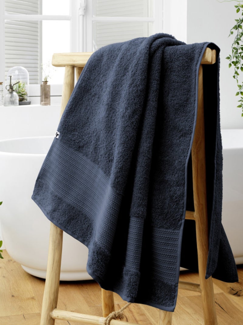 Drap de bain - L'effet papillon - 100% Coton Bio Bleu nuit - Kiabi