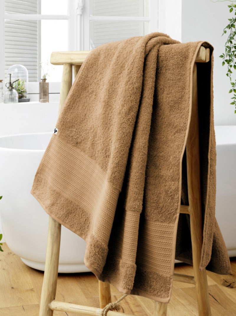 Drap de bain - l'effet papillon - 100% coton bio Camel - Kiabi