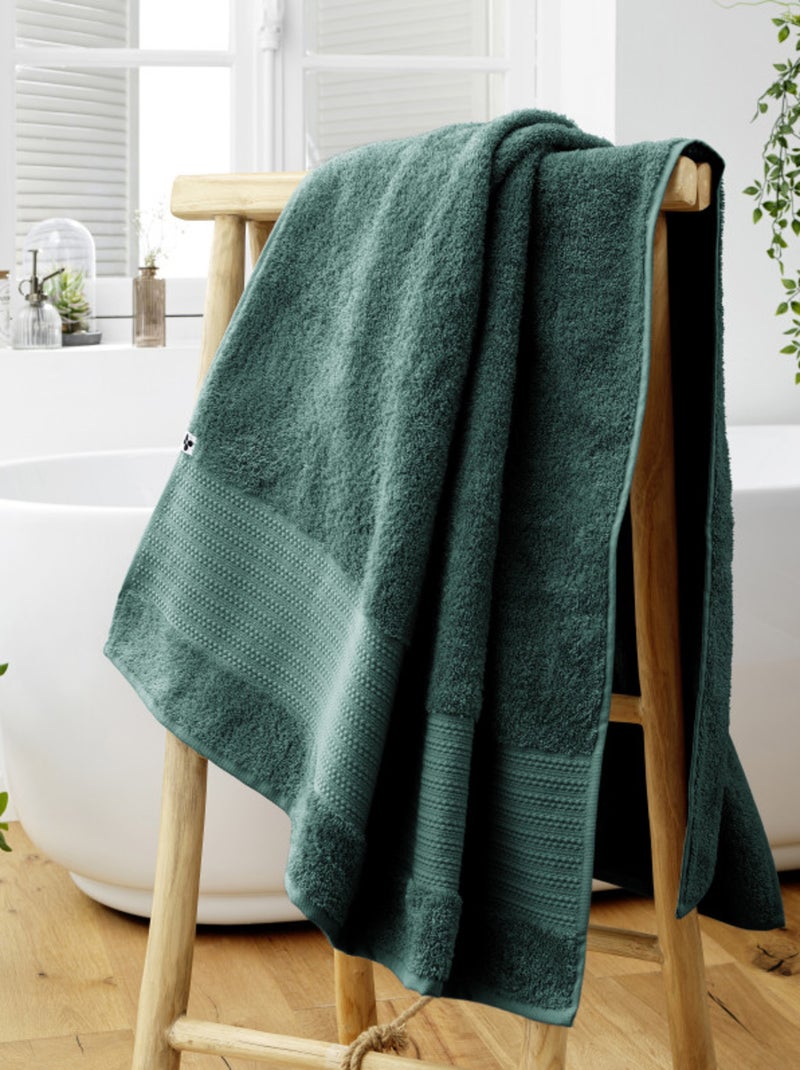Drap de bain - L'effet papillon - 100% Coton Bio Vert émeraude - Kiabi