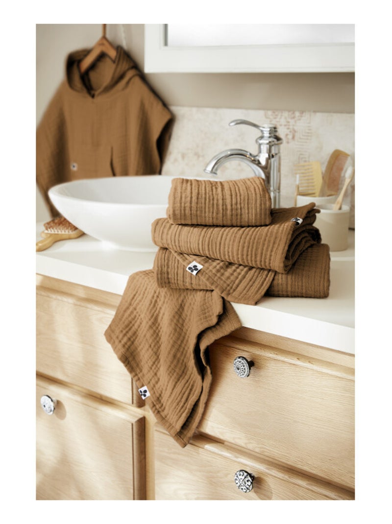 Drap de bain - L'effet papillon - Coton Camel - Kiabi