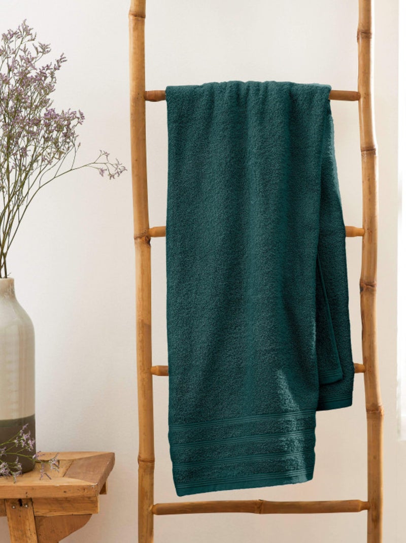 Drap de bain - Univers Décor - 100% Coton Vert émeraude - Kiabi