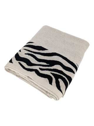 Drap de bain absorbant coton ZEBRA Bordure zèbre
