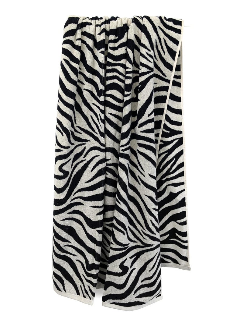 Drap de bain absorbant coton ZEBRA Zèbre Beige - Kiabi