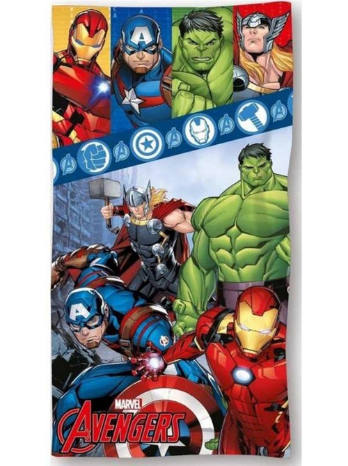 Drap de bain Avengers 100% coton imprimé Marvel - Kiabi