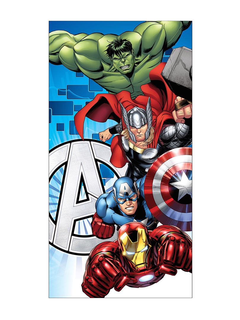 Drap de bain 'Avengers' bleu - Kiabi