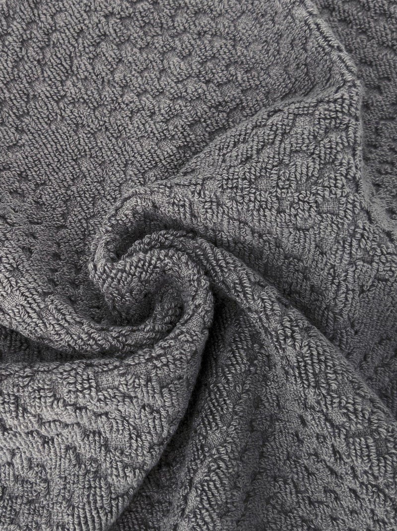 Drap de bain collection OSAKA Fleurs Gris - Kiabi