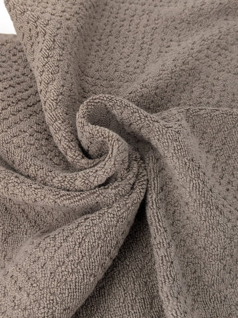 Drap de bain collection OSAKA Fleurs Marron - Kiabi