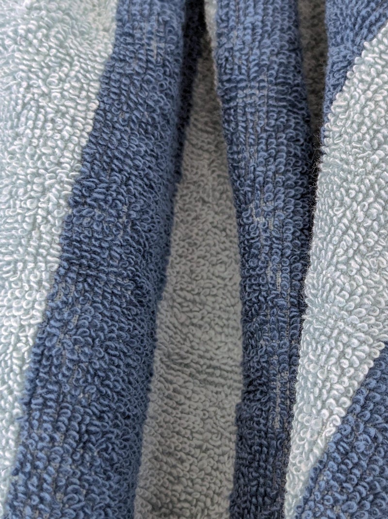 Drap de bain collection SAUNA EFFICIENCE Texte majuscule Bleu - Kiabi