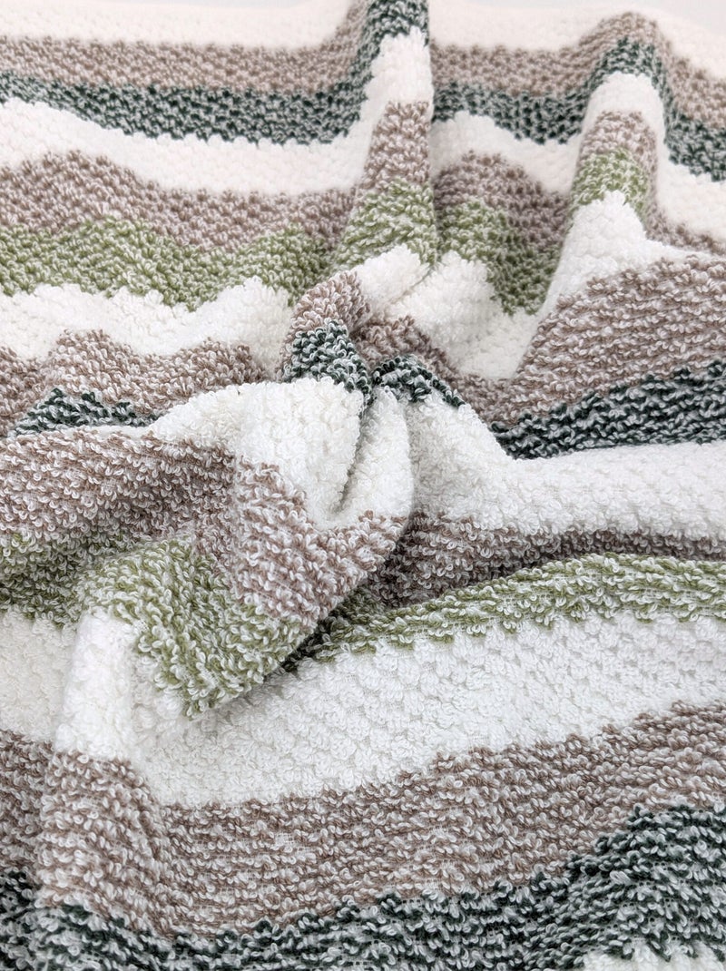 Drap de bain collection VISTA Blanc Vert - Kiabi