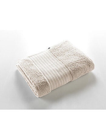Drap de bain – coton épais 600 g/m² – éponge unie – garance