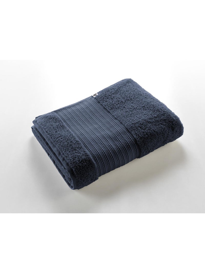 Drap de Bain – Coton Épais 600 g/m² – Éponge Unie – Garance Bleu foncé - Kiabi