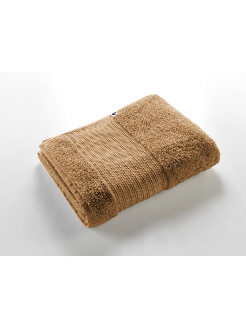 Drap de bain – coton épais 600 g/m² – éponge unie – garance Camel - Kiabi