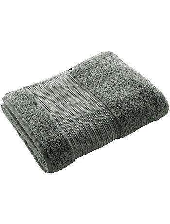 Drap de bain – coton épais 600 g/m² – éponge unie – garance