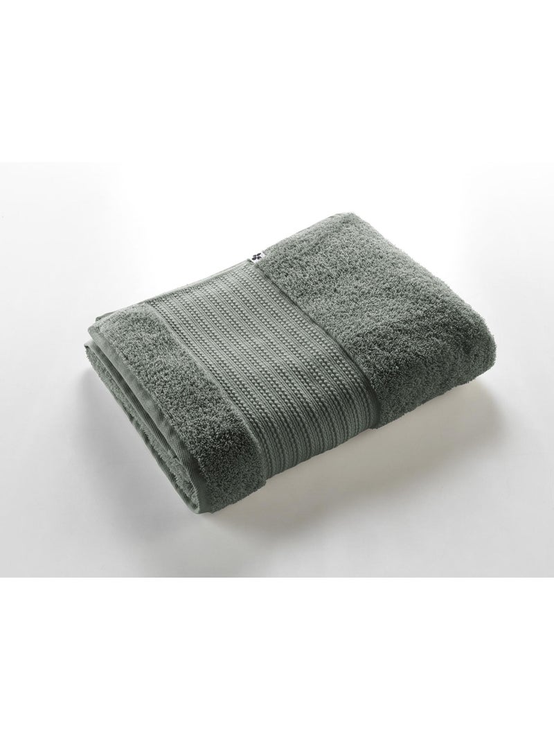 Drap de bain – coton épais 600 g/m² – éponge unie – garance Vert romarin - Kiabi