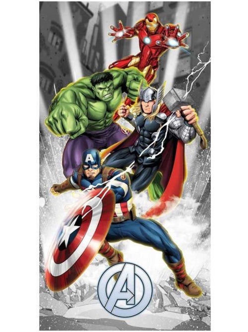 Drap de bain coton imprimé Avengers - Kiabi Drap de bain coton imprimé Avengers - Kiabi
