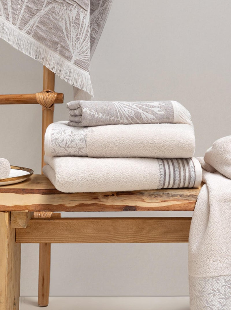 Drap de bain  DRY Beige/Noir - Kiabi