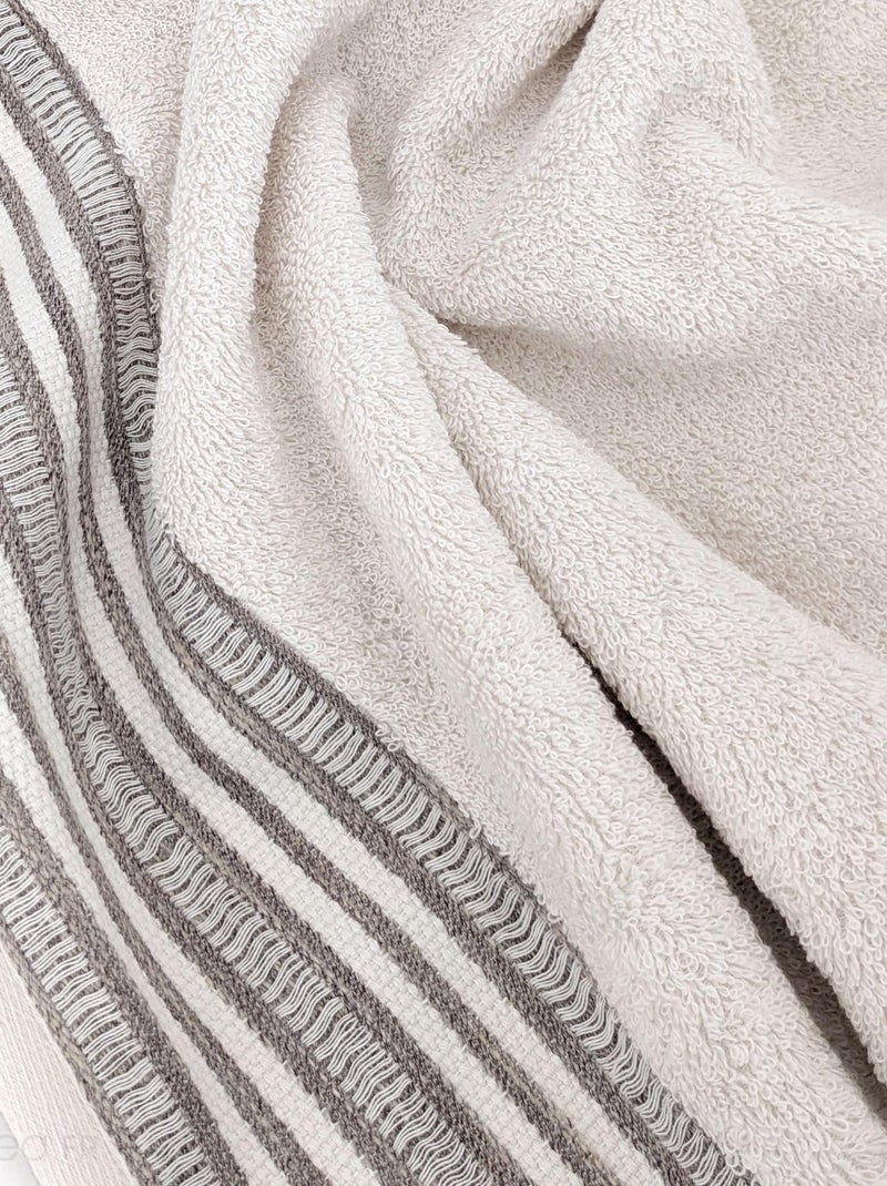 Drap de bain  DRY Beige/Noir - Kiabi