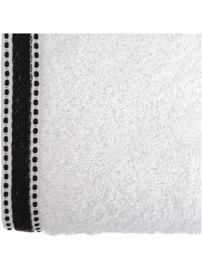 Drap de bain en coton à liseré JOIA Blanc - Kiabi