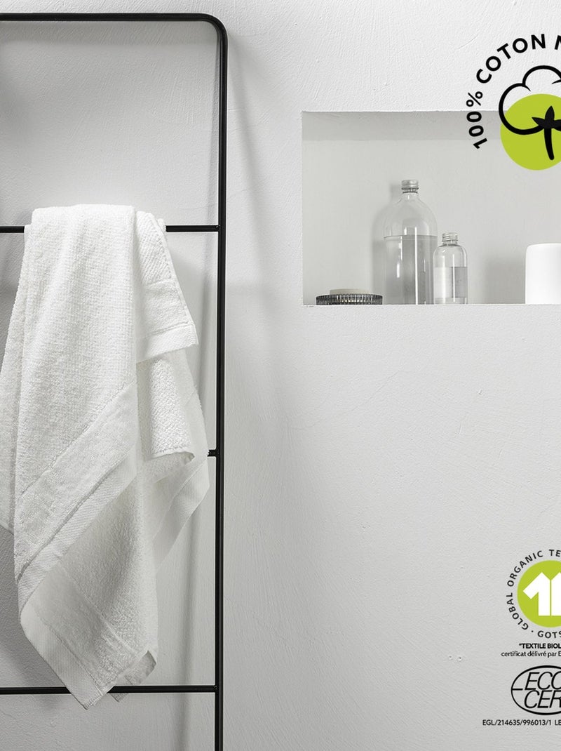 Drap de bain en coton BIO Blanc - Kiabi